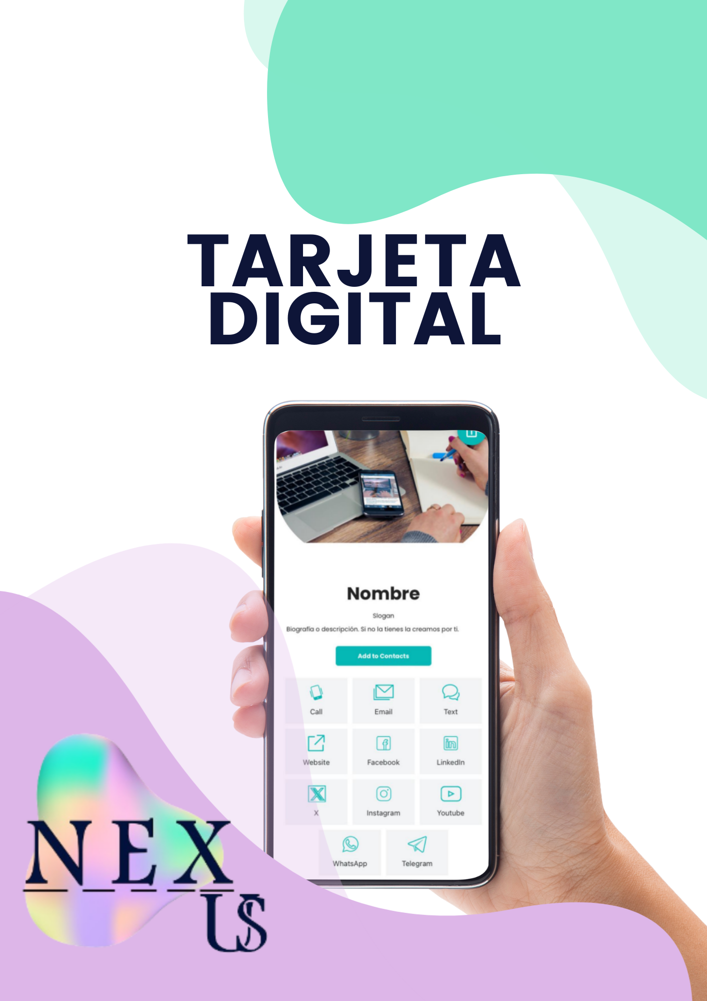 💳 Tarjeta de Presentación Digital NFC Impresión Duradera (PVC Premium)