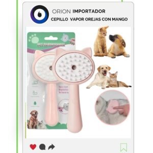 🛁 Cepillo de Vapor 3-en-1 para Mascotas