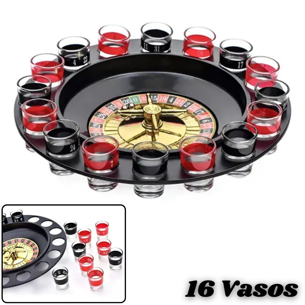 🎲Ruleta de Shots para Fiestas (16 Copas)