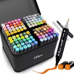 🎨 120 Colores, Doble Potencia: Set de Plumones Marcadores Profesionales