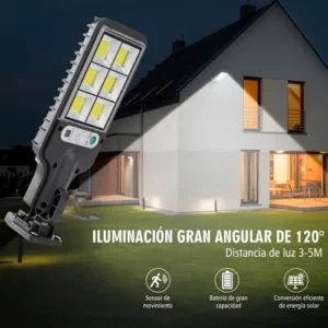 Lampara Solar Led Pared Sensor Movimiento