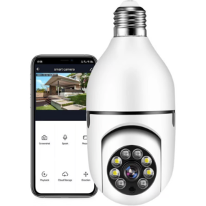 Camara De Seguridad Wifi Bombillo 360
