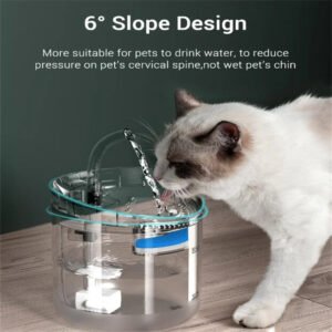 Fuente de Agua para Mascotas Purificadora Eléctrica Automática con Filtro