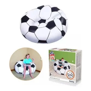 Sillón Inflable Puff con Diseño de Balón de Fútbol para Niños y Jóvenes