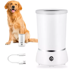 LAVA PATAS AUTOMÁTICO RECARGABLE PARA PERROS CON CEPILLO DE SILICONA